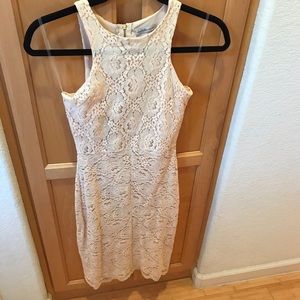 Light pink lace bodycon dress size small